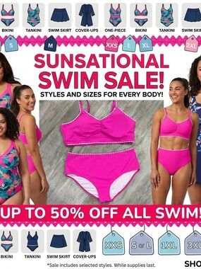 Shade & Shore Hot Pink Two-Piece High-Waist 👙 bikini swim